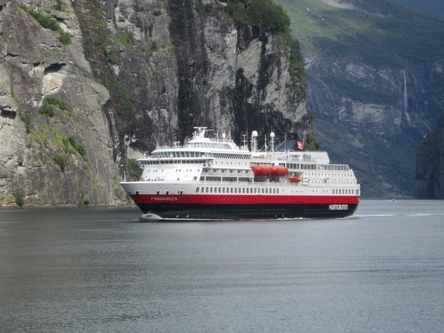 Noorwegen, Geiranger fjord, Hurtigruten